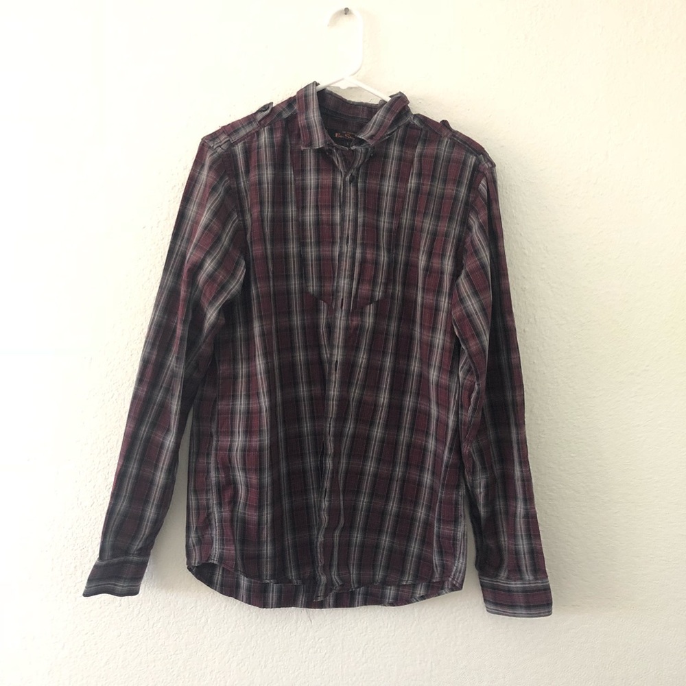 Ben Sherman Plaid Button Up K11